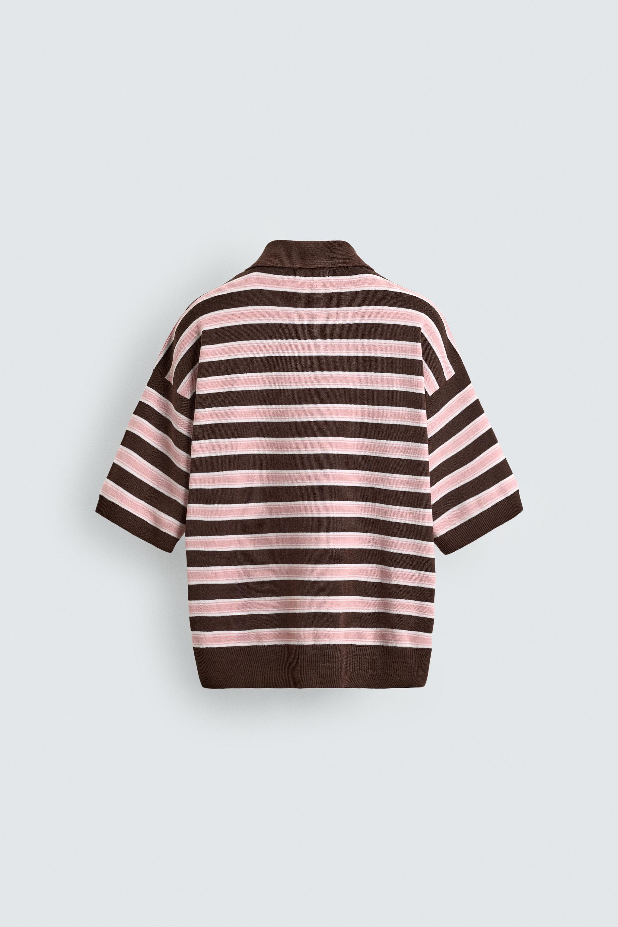 POLO EN JACQUARD À RAYURES